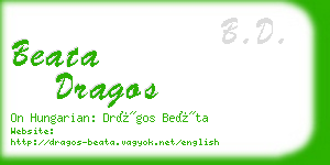 beata dragos business card